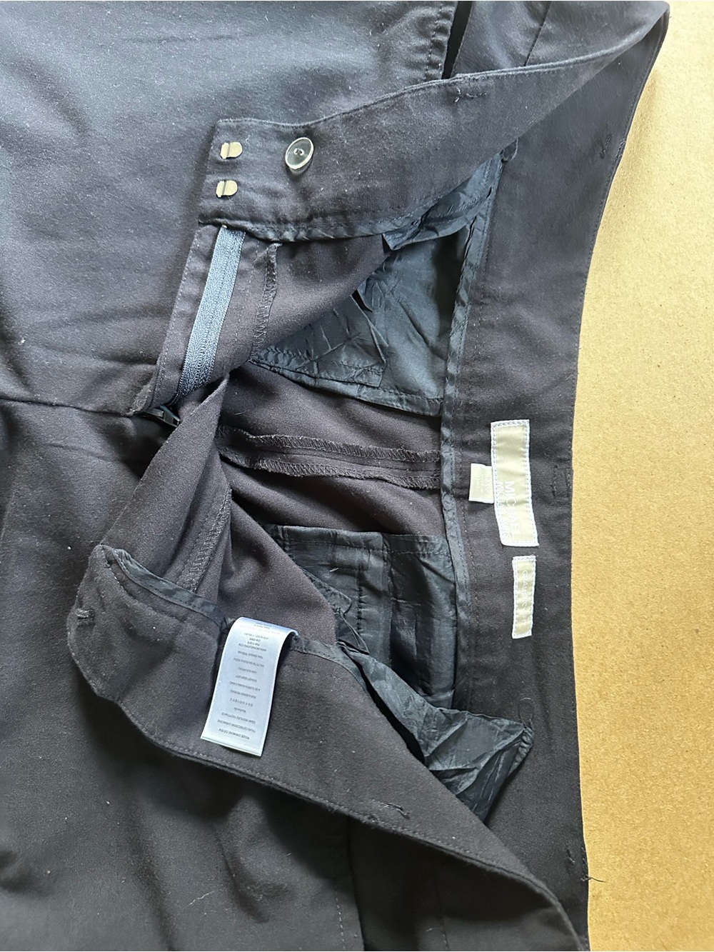 MICHAEL Michael Kors Black Straight-Leg Dress Pants